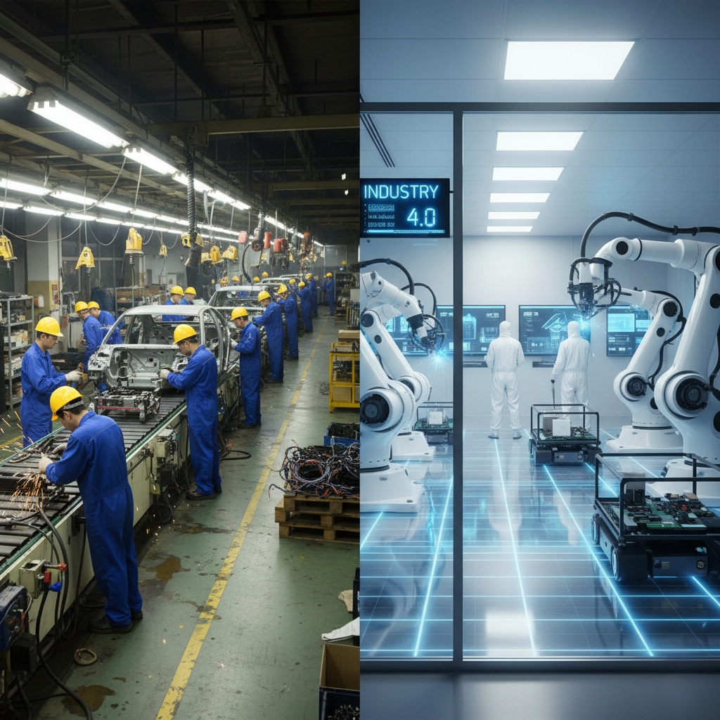 traditional and modern manufacturing environments