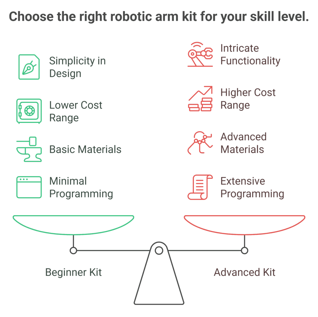 Choose the right robotic arm kit for your skill level.