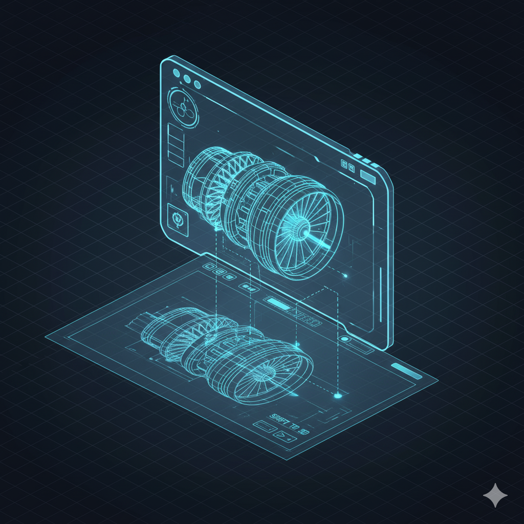 3d model of a complex mechanical part