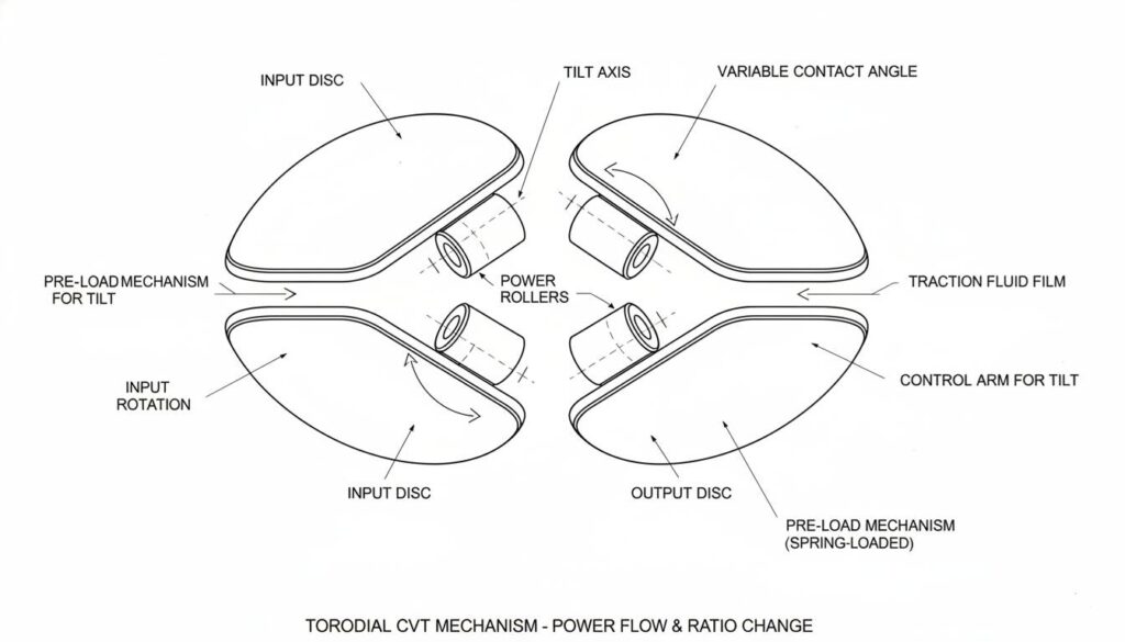 toroidal CVT mechanism