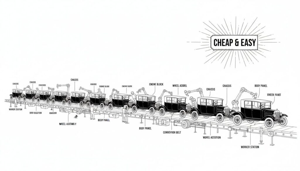 Ford Model T assembly line
