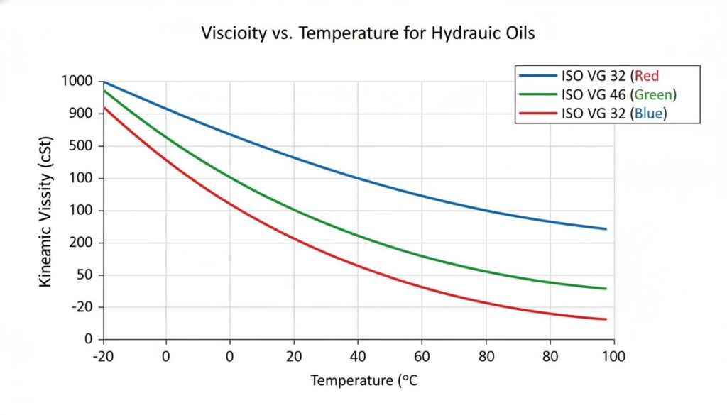 Fluid Power Systems Viscosity vs temperature for hydraulic oils