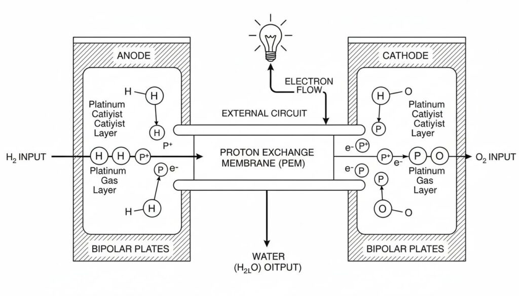 The History of Fuel Cell Vehicles: From Science Experiments to Super Cars Proton Exchange Membrane (PEM) fuel cell