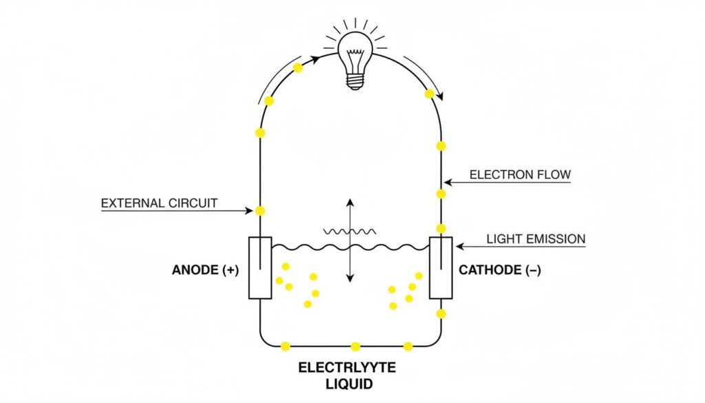flow of electrons