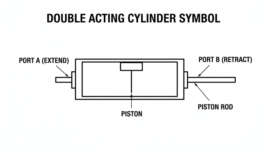 Double acting cylinder symbol