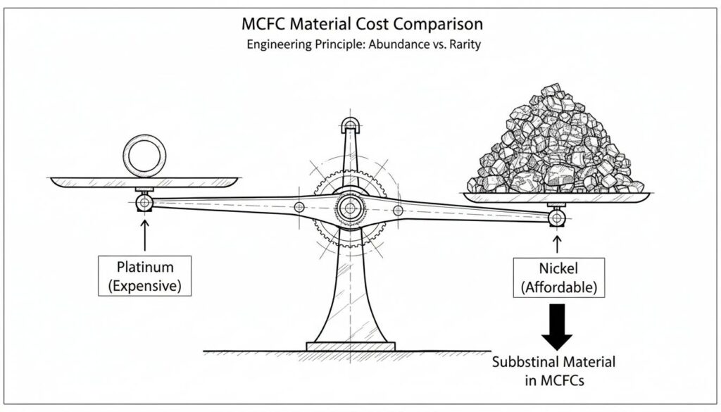 MCFC material cost comparison