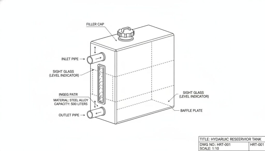 hydraulic reservoir tank