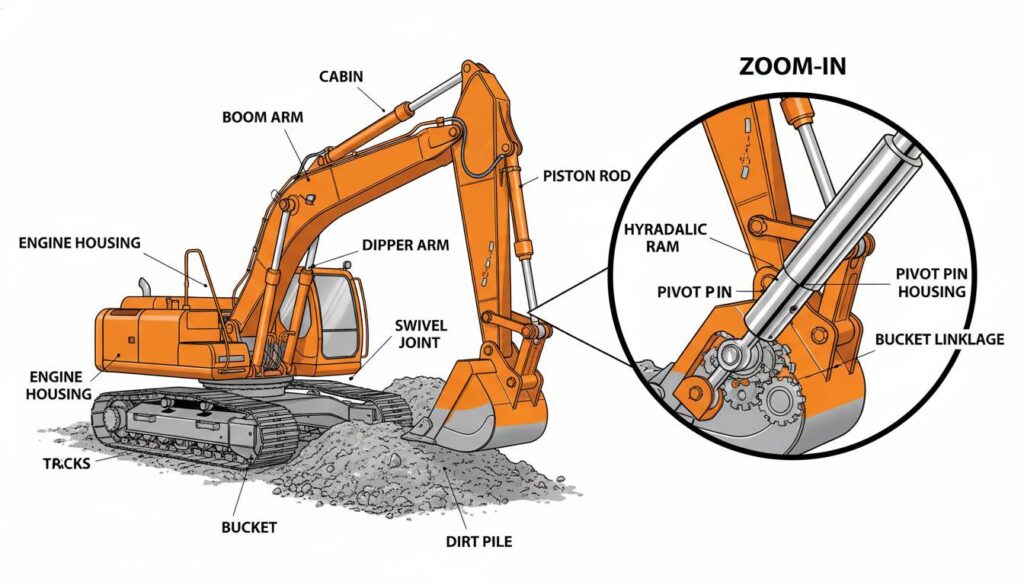 excavator digging