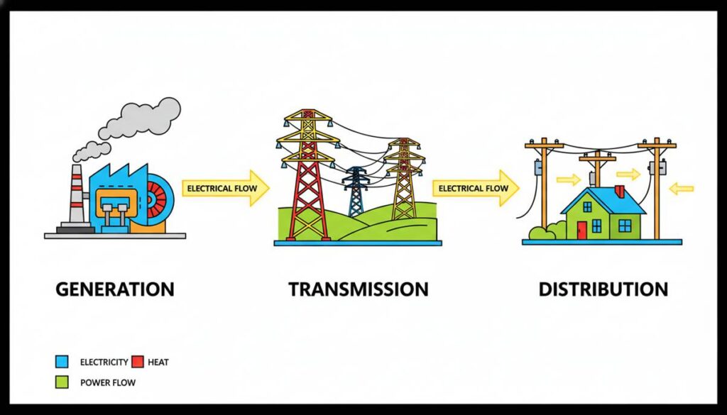 three stages of the power grid