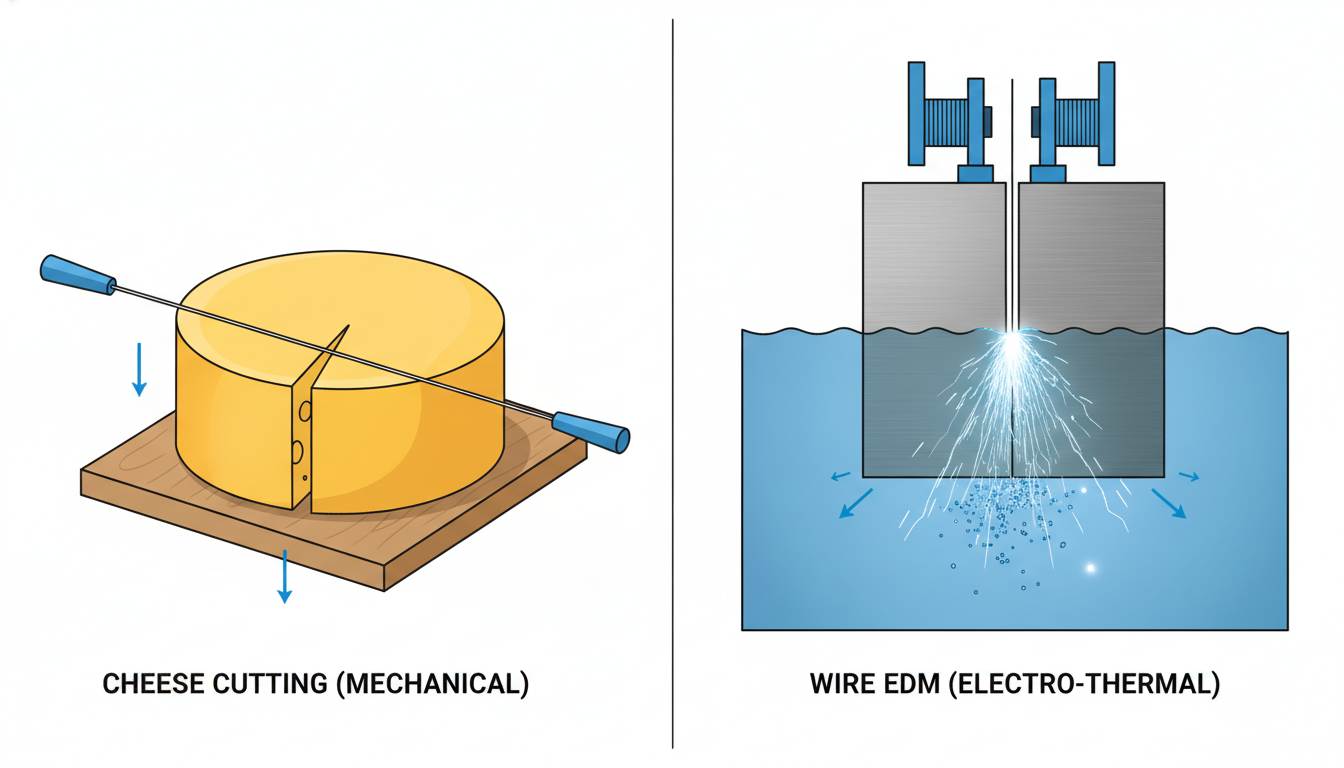 How Wire Cut EDM Works: Cutting Metal with Sparks